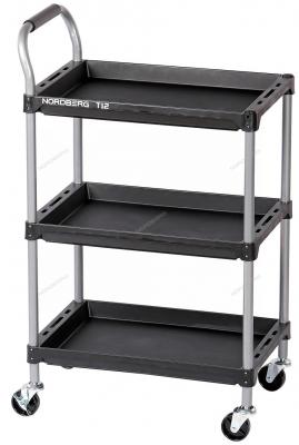 Тележка инструментальная, 3 пластиковые полки NORDBERG T12