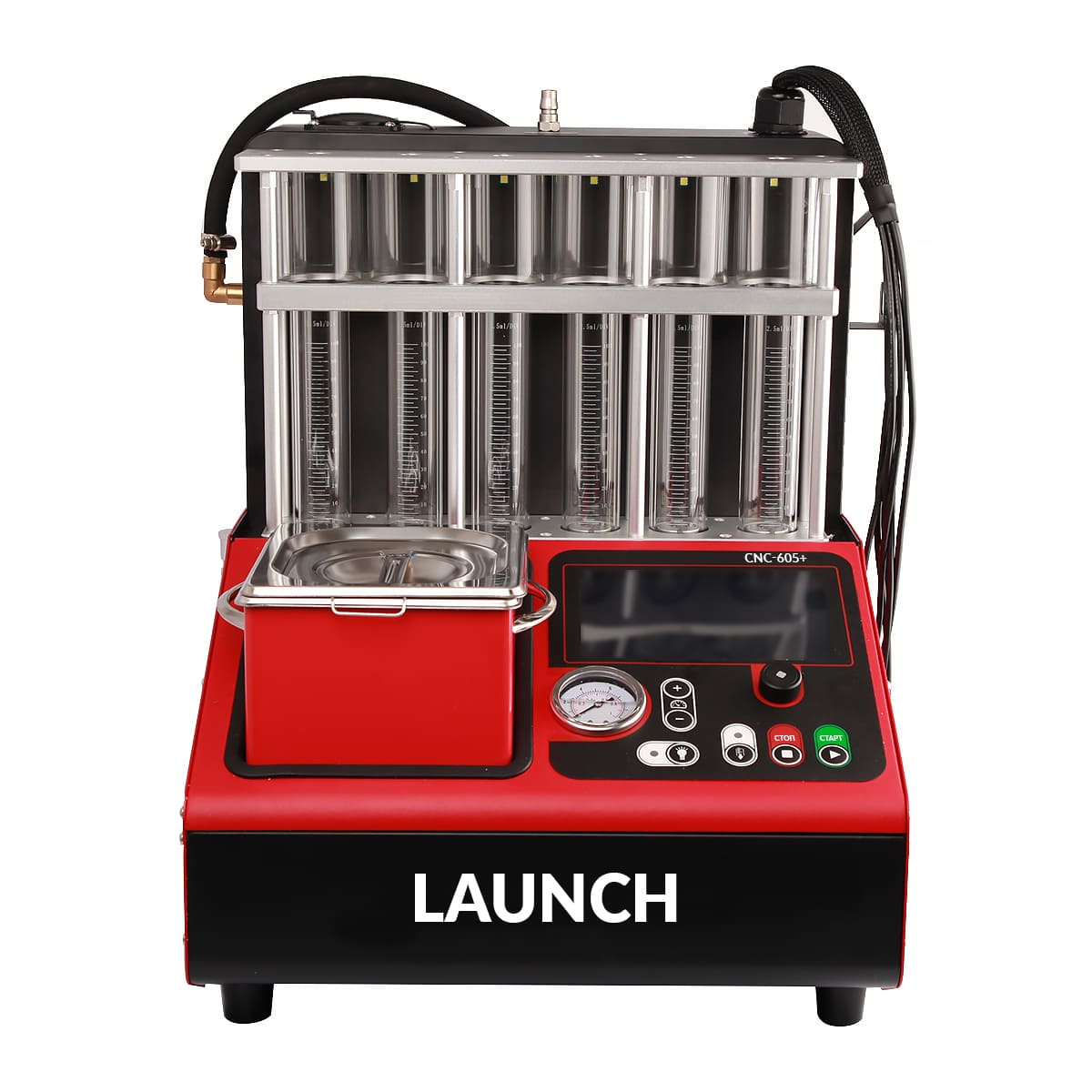 Стенд для тестирования и очистки форсунок Launch CNC-605+ FSI, GDI, MPI, PIEZO, для 6-и форсунок